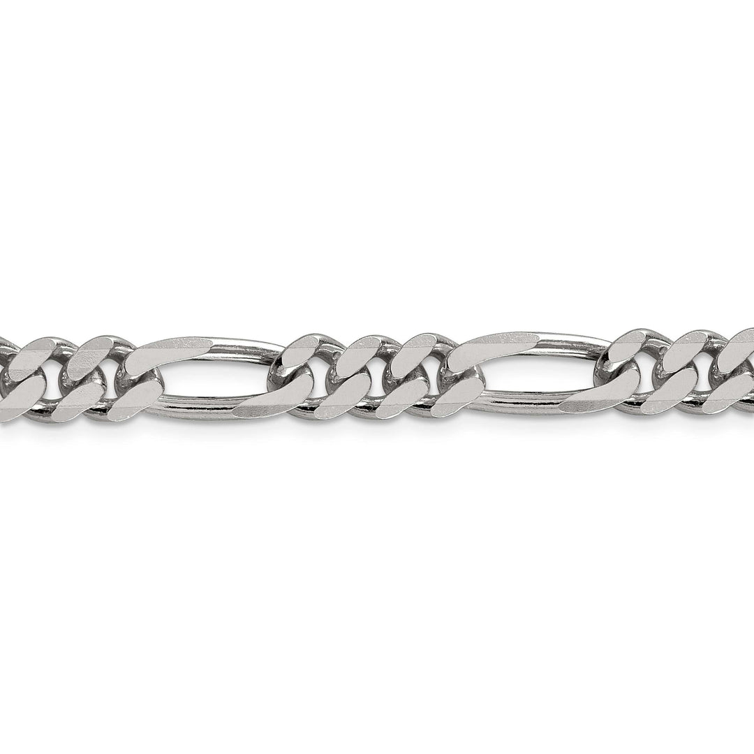 Lovely Rita's Bracelets Silver Polished 7.75-mm Solid Figaro Chain