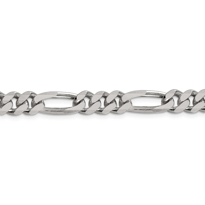 Lovely Rita's Bracelets Silver Polished 7.75-mm Solid Figaro Chain