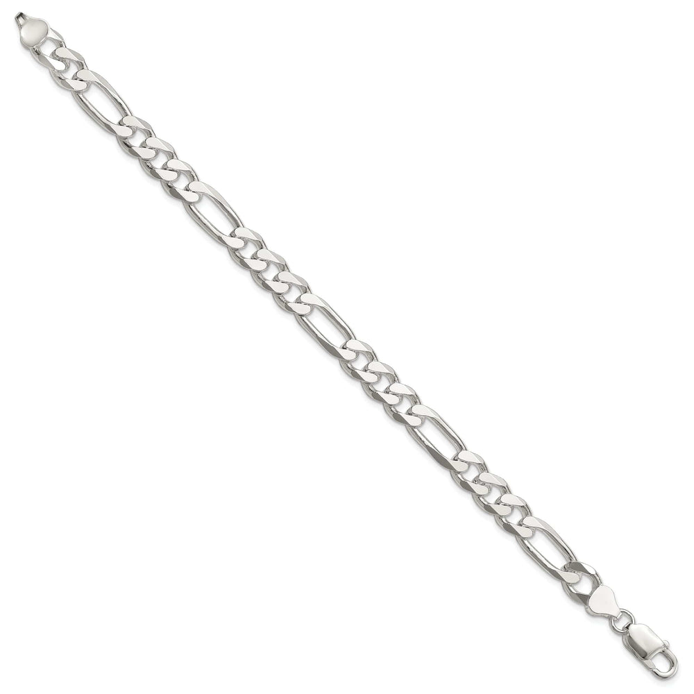 Lovely Rita's Bracelets Silver Polished 7.75-mm Solid Figaro Chain