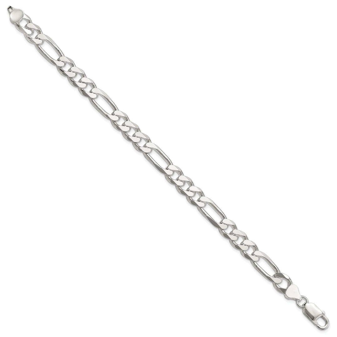 Lovely Rita's Bracelets Silver Polished 7.75-mm Solid Figaro Chain