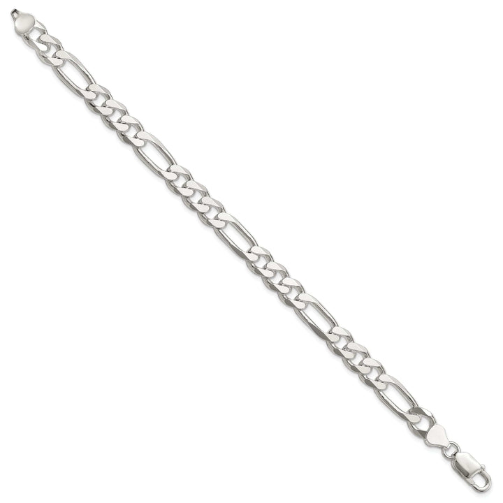 Lovely Rita's Bracelets Silver Polished 7.75-mm Solid Figaro Chain