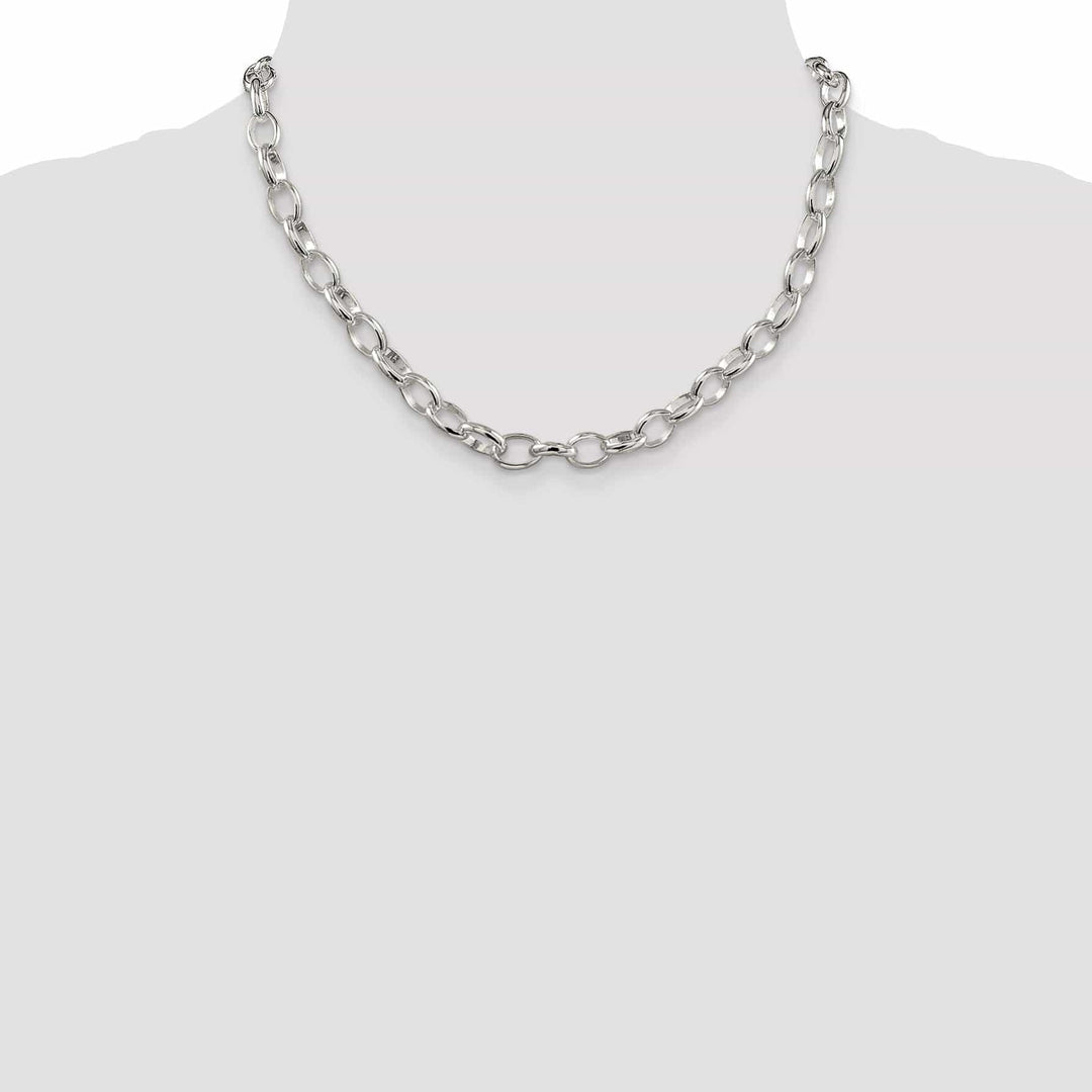 Lovely Rita's Bracelets Silver Polished 8.00-mm Fancy Rolo Chain