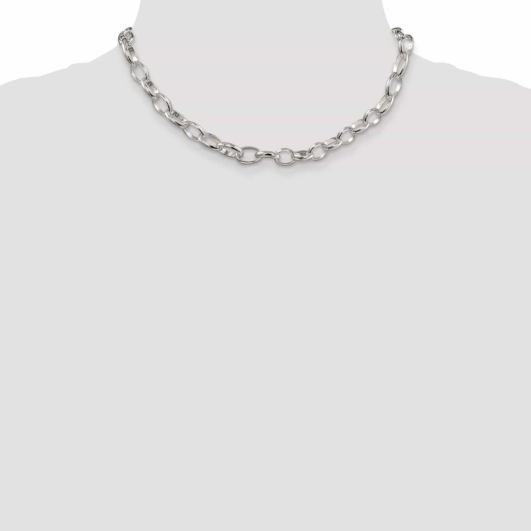 Lovely Rita's Bracelets Silver Polished 8.00-mm Fancy Rolo Chain