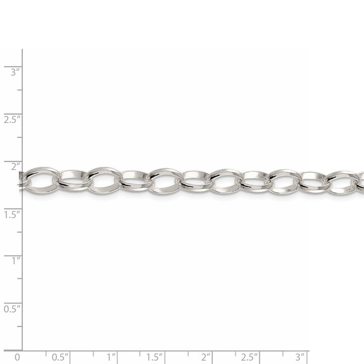 Lovely Rita's Bracelets Silver Polished 8.00-mm Fancy Rolo Chain