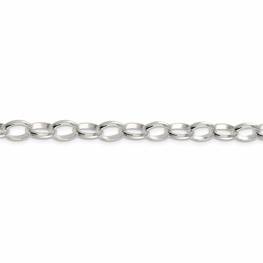 Lovely Rita's Bracelets Silver Polished 8.00-mm Fancy Rolo Chain