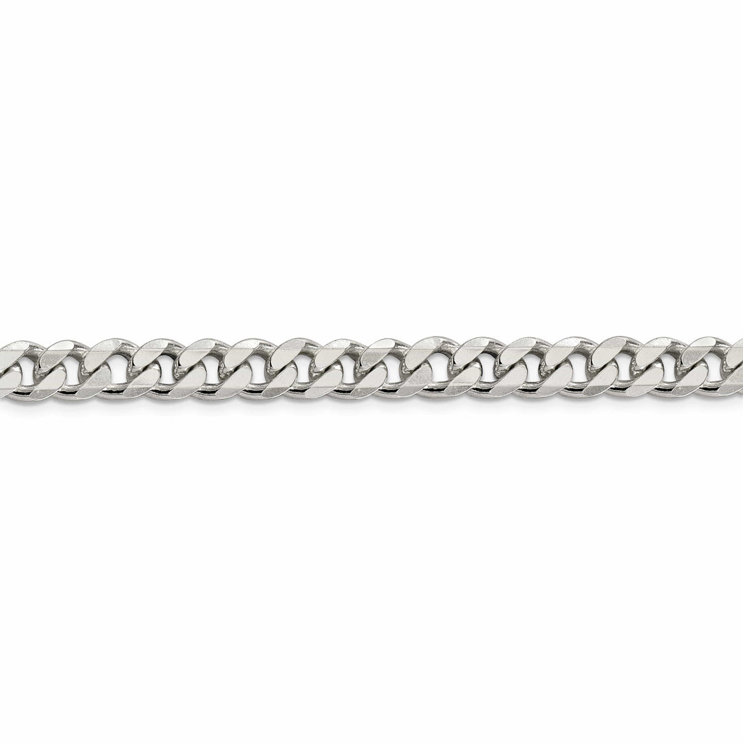 Lovely Rita's Bracelets Silver Polished 8.00-mm Solid Curb Link Chain