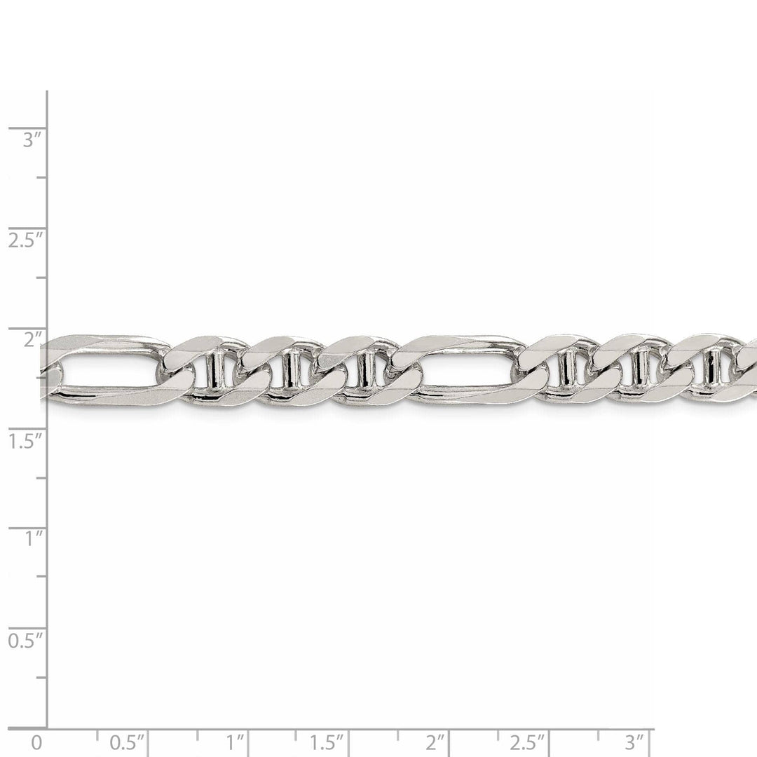 Lovely Rita's Bracelets Silver Polished 8.75-mm Figaro Anchor Chain