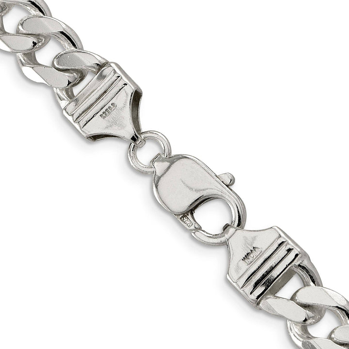Lovely Rita's Bracelets Silver Polished 9.00-mm Solid Curb Link Chain
