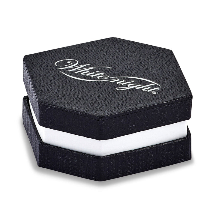 Lovely Rita's Bracelets Silver Polished Black White Diamond 7.5 inch Bracelet