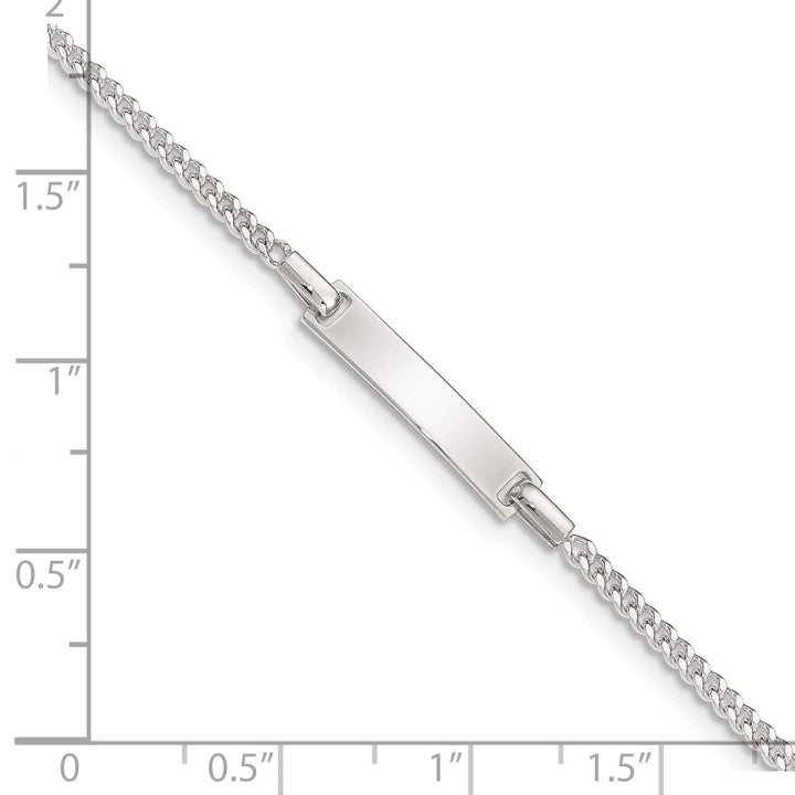 Lovely Rita's Bracelets Silver Polished Childrens ID Curb Link Bracelet