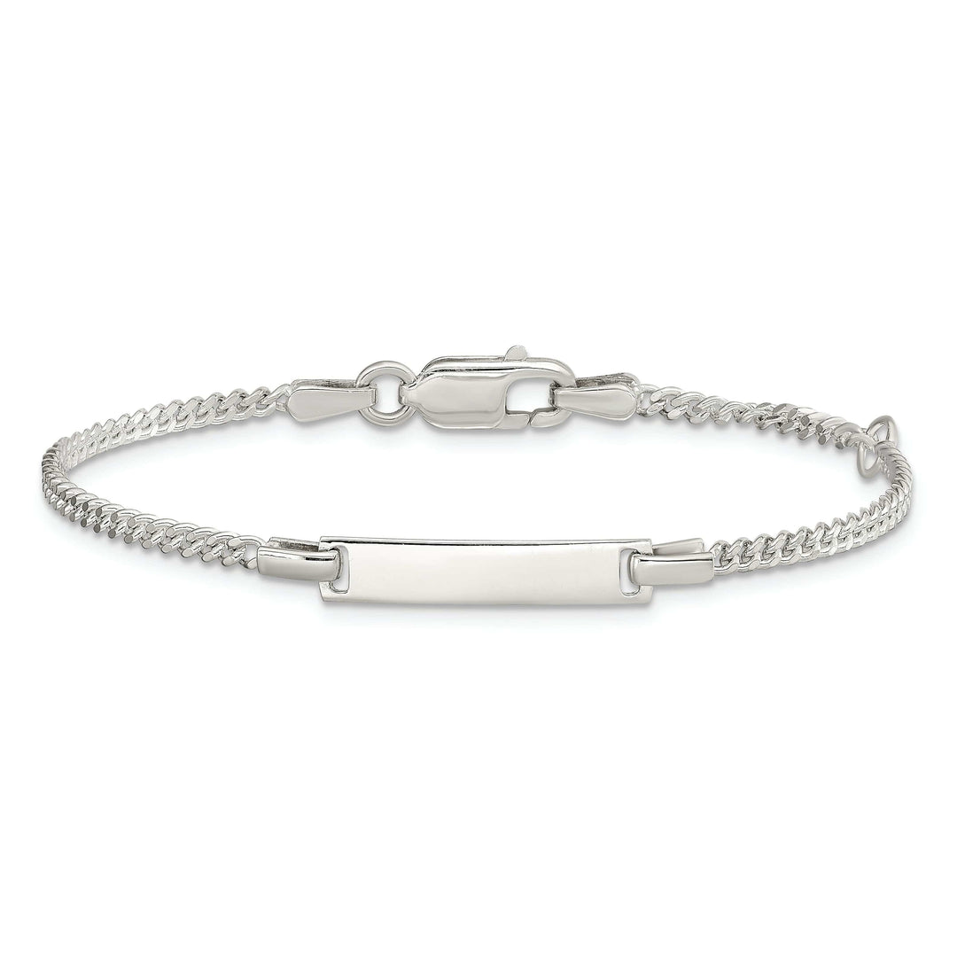 Lovely Rita's Bracelets Silver Polished Childrens ID Curb Link Bracelet