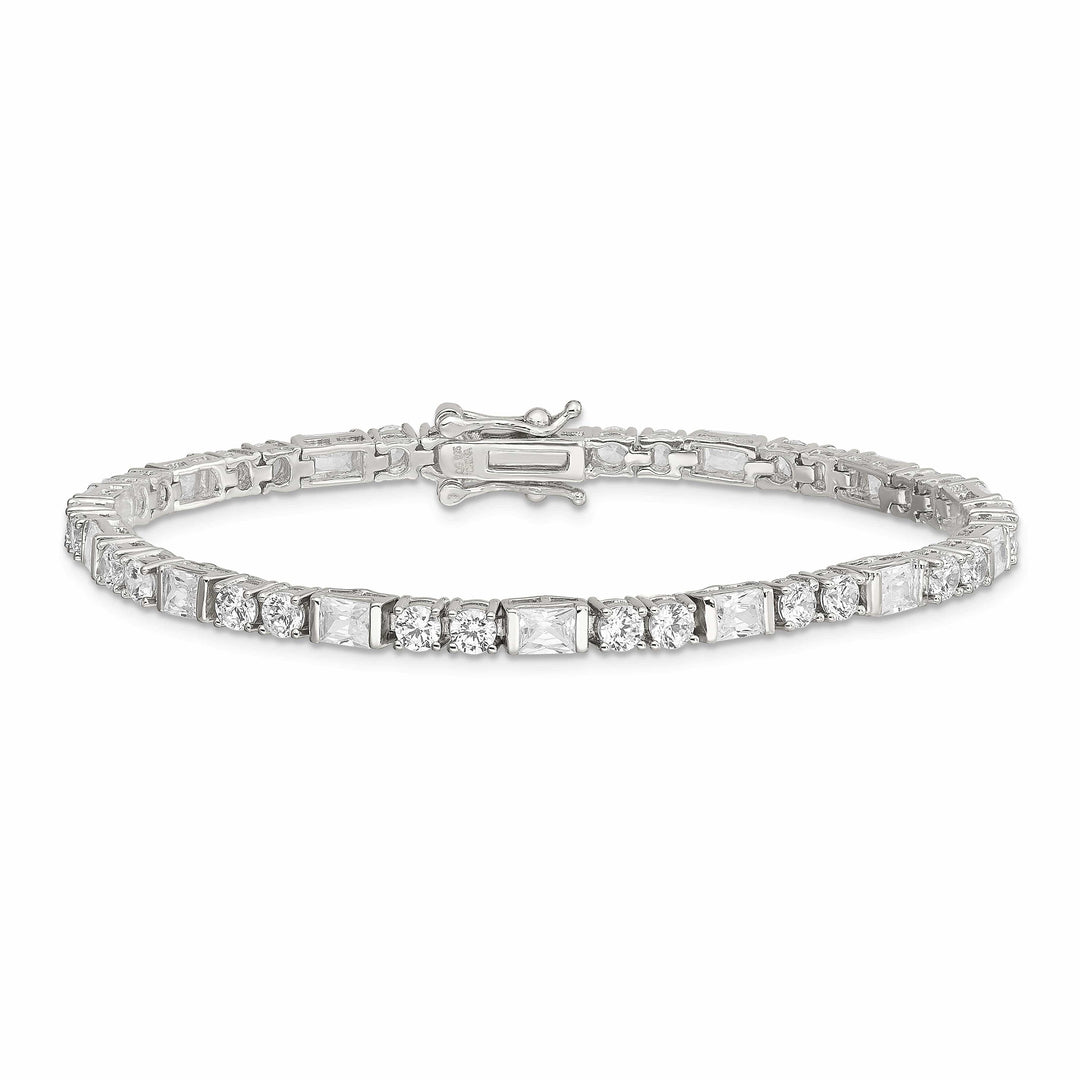 Lovely Rita's Bracelets Silver Polished Cubic Zirconia Tennis Bracelet