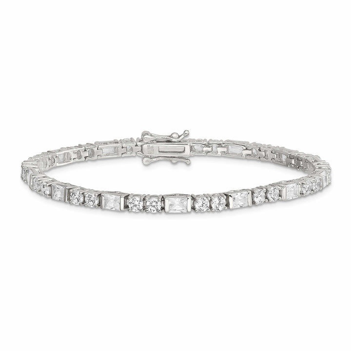 Lovely Rita's Bracelets Silver Polished Cubic Zirconia Tennis Bracelet