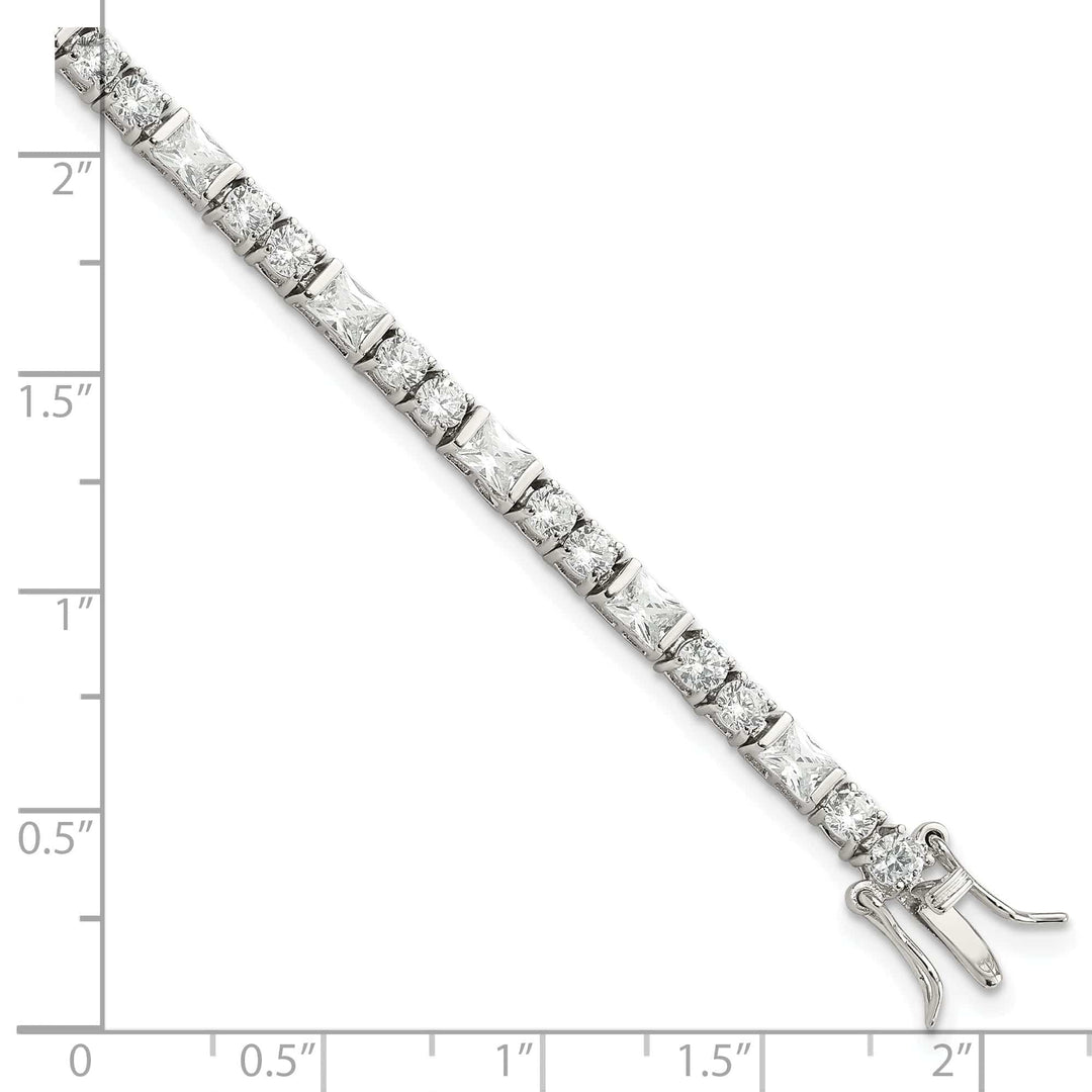 Lovely Rita's Bracelets Silver Polished Cubic Zirconia Tennis Bracelet
