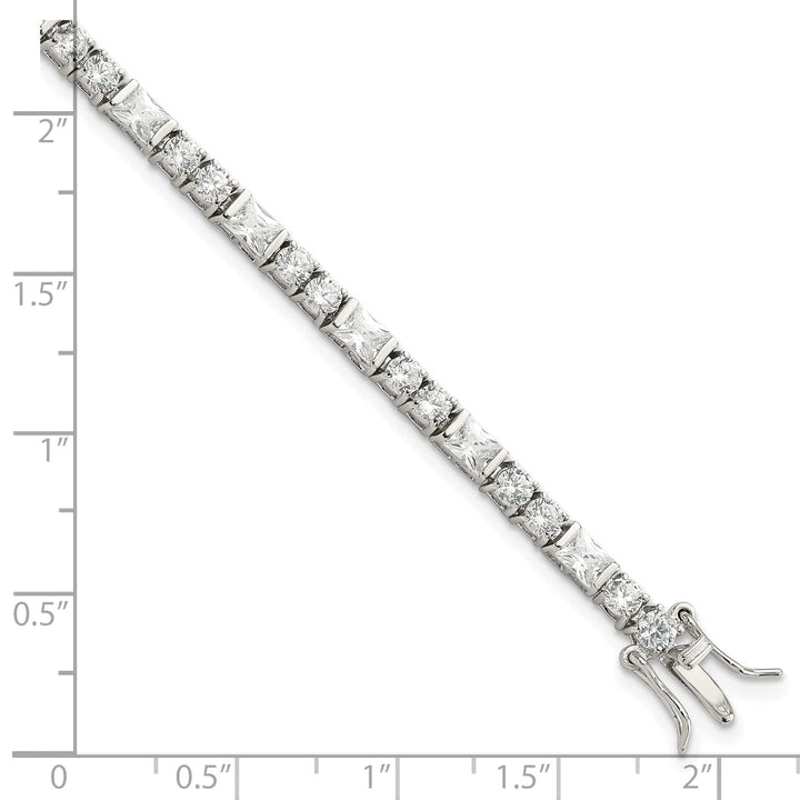 Lovely Rita's Bracelets Silver Polished Cubic Zirconia Tennis Bracelet