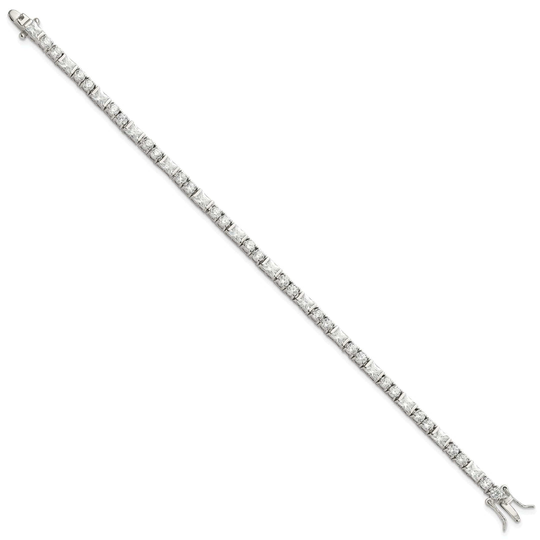Lovely Rita's Bracelets Silver Polished Cubic Zirconia Tennis Bracelet