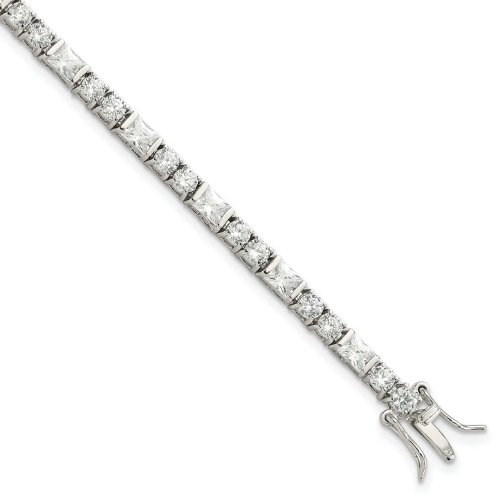 Lovely Rita's Bracelets Silver Polished Cubic Zirconia Tennis Bracelet