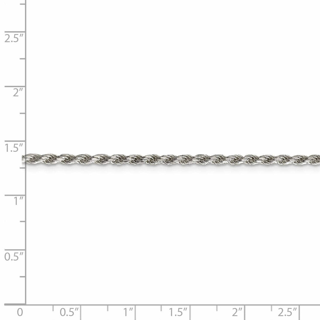 Lovely Rita's Bracelets Silver Polished D.C 2.25-mm Solid Rope Chain