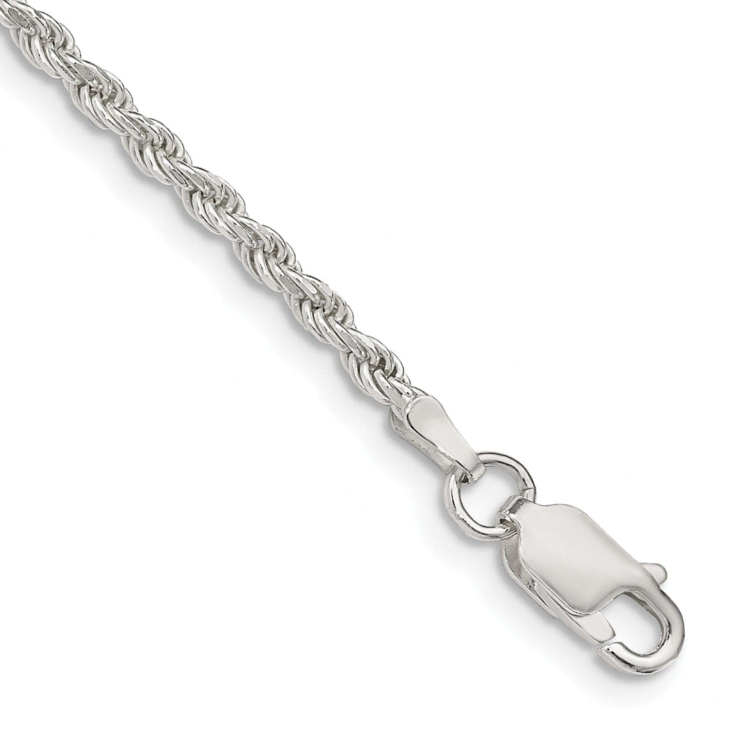 Lovely Rita's Bracelets Silver Polished D.C 2.25-mm Solid Rope Chain