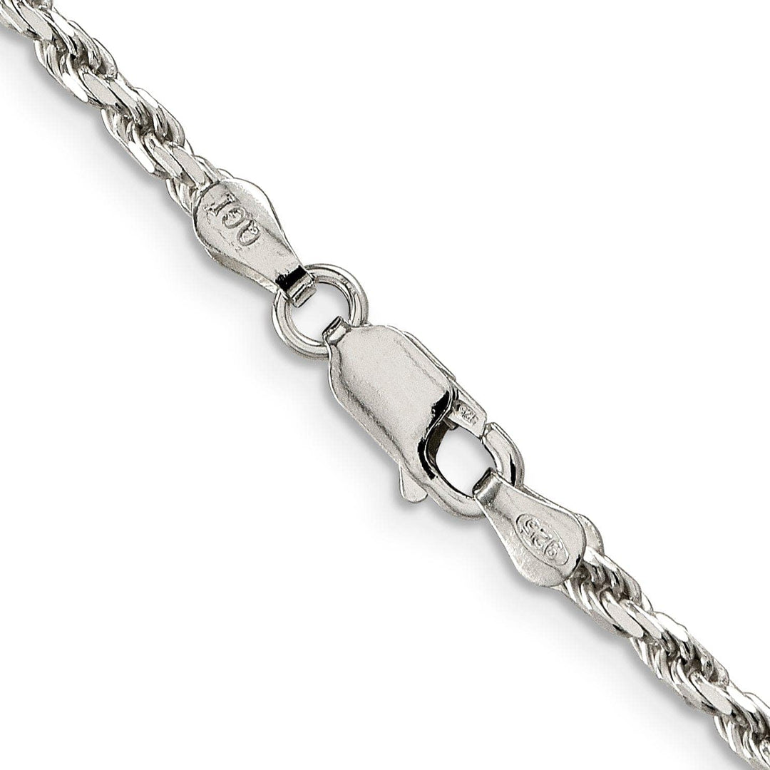 Lovely Rita's Bracelets Silver Polished D.C 2.50-mm Solid Rope Chain