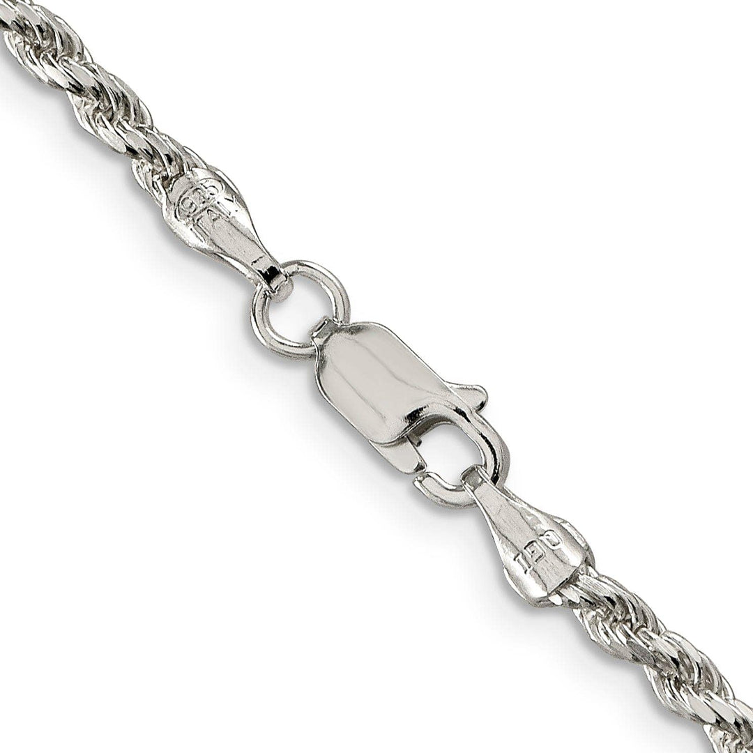 Lovely Rita's Bracelets Silver Polished D.C 2.75-mm Solid Rope Chain