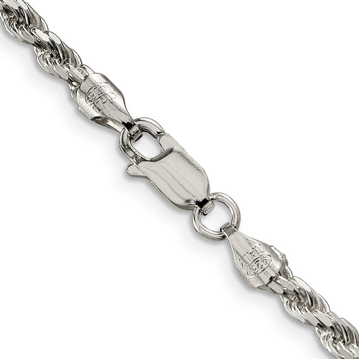Lovely Rita's Bracelets Silver Polished D.C 3.00-mm Solid Rope Chain