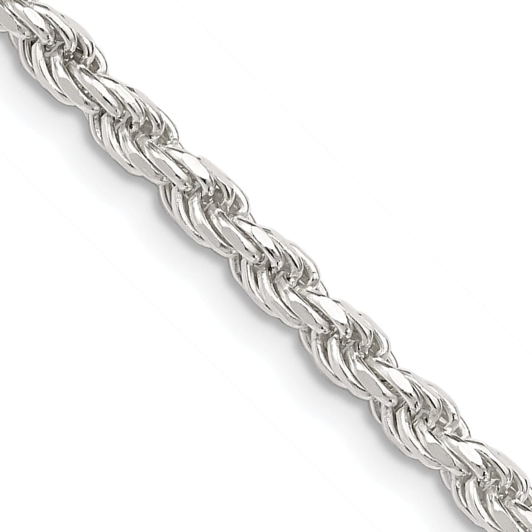 Lovely Rita's Bracelets Silver Polished D.C 3.00-mm Solid Rope Chain