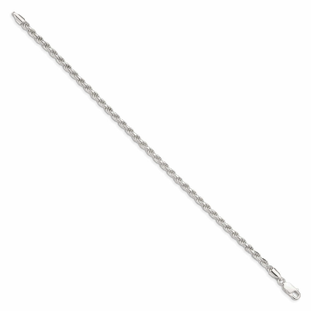 Lovely Rita's Bracelets Silver Polished D.C 3.00-mm Solid Rope Chain