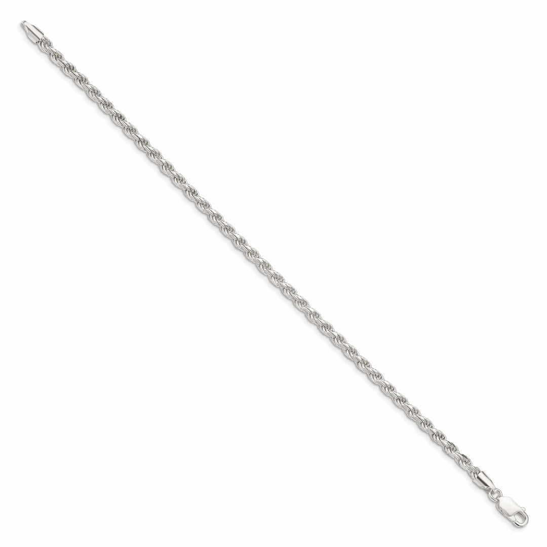 Lovely Rita's Bracelets Silver Polished D.C 3.00-mm Solid Rope Chain