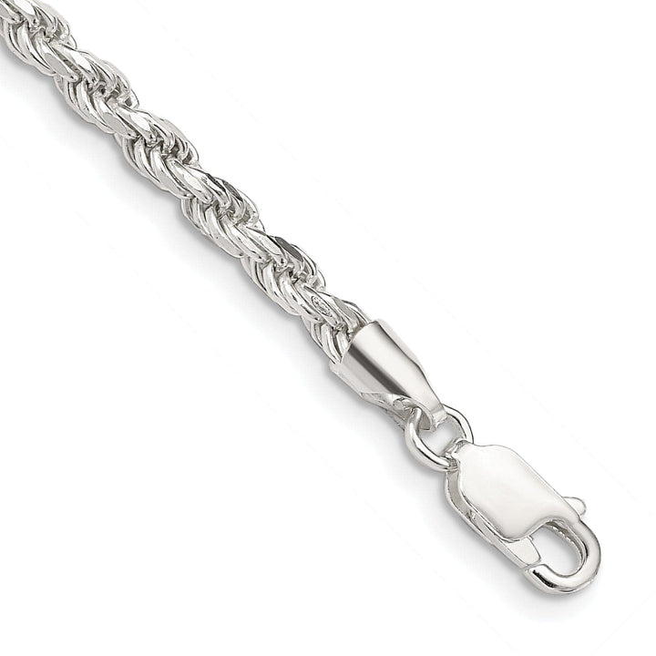 Lovely Rita's Bracelets Silver Polished D.C 3.00-mm Solid Rope Chain