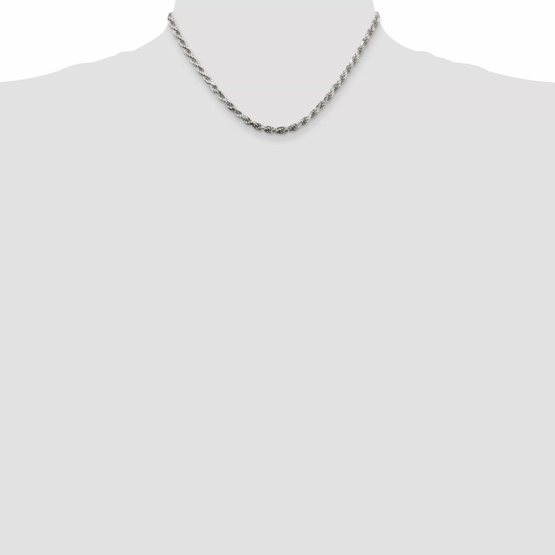 Lovely Rita's Bracelets Silver Polished D.C 3.50-mm Solid Rope Chain