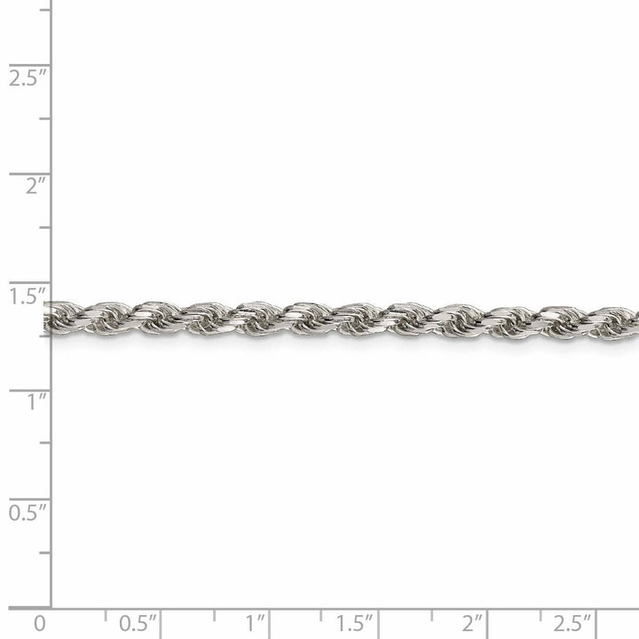 Lovely Rita's Bracelets Silver Polished D.C 3.50-mm Solid Rope Chain