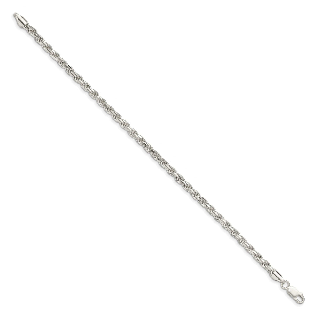Lovely Rita's Bracelets Silver Polished D.C 3.50-mm Solid Rope Chain