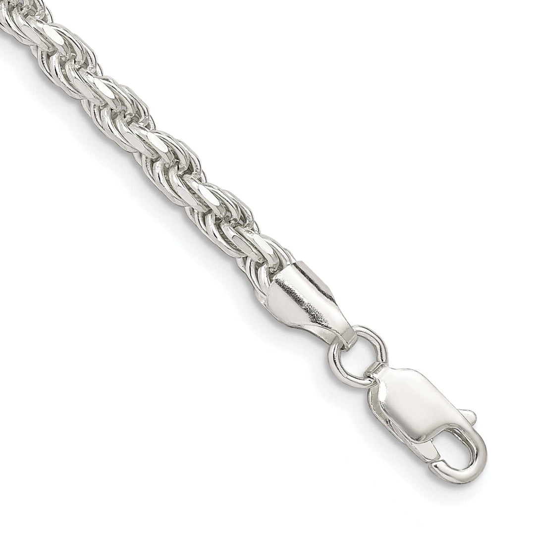 Lovely Rita's Bracelets Silver Polished D.C 3.50-mm Solid Rope Chain