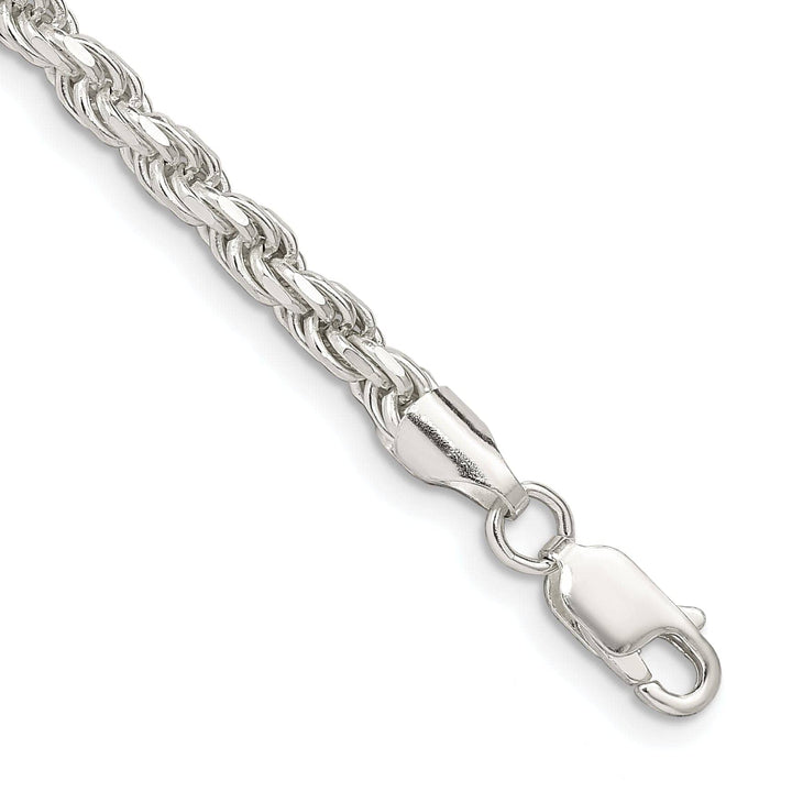 Lovely Rita's Bracelets Silver Polished D.C 3.50-mm Solid Rope Chain