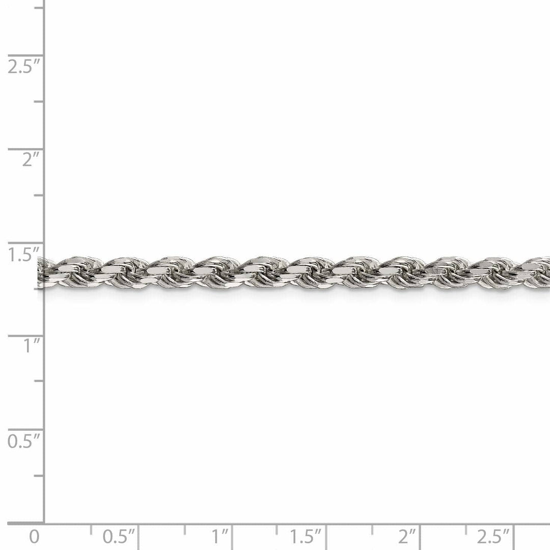 Lovely Rita's Bracelets Silver Polished D.C 4.25-mm Solid Rope Chain