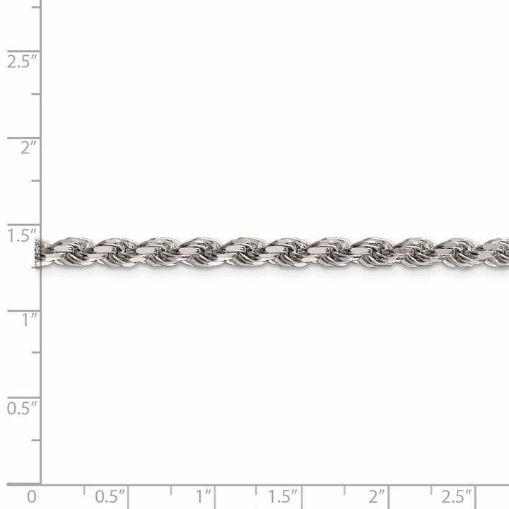 Lovely Rita's Bracelets Silver Polished D.C 4.25-mm Solid Rope Chain