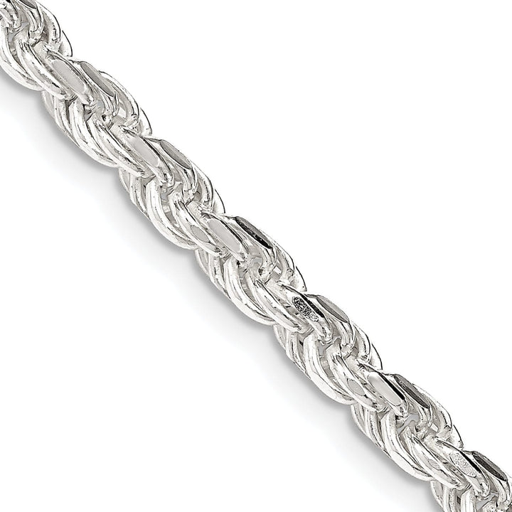 Lovely Rita's Bracelets Silver Polished D.C 4.25-mm Solid Rope Chain