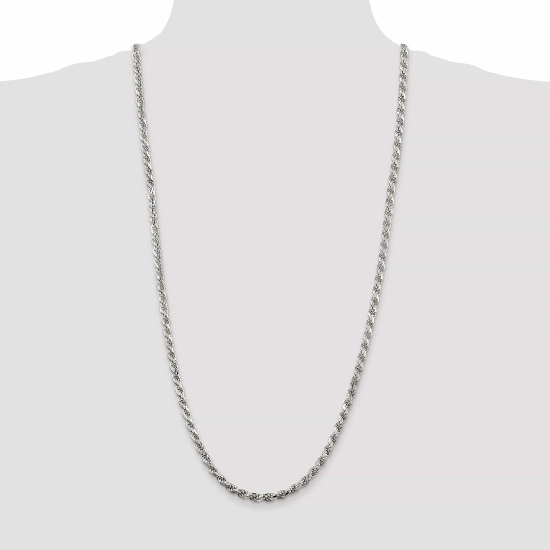 Lovely Rita's Bracelets Silver Polished D.C 4.75-mm Solid Rope Chain