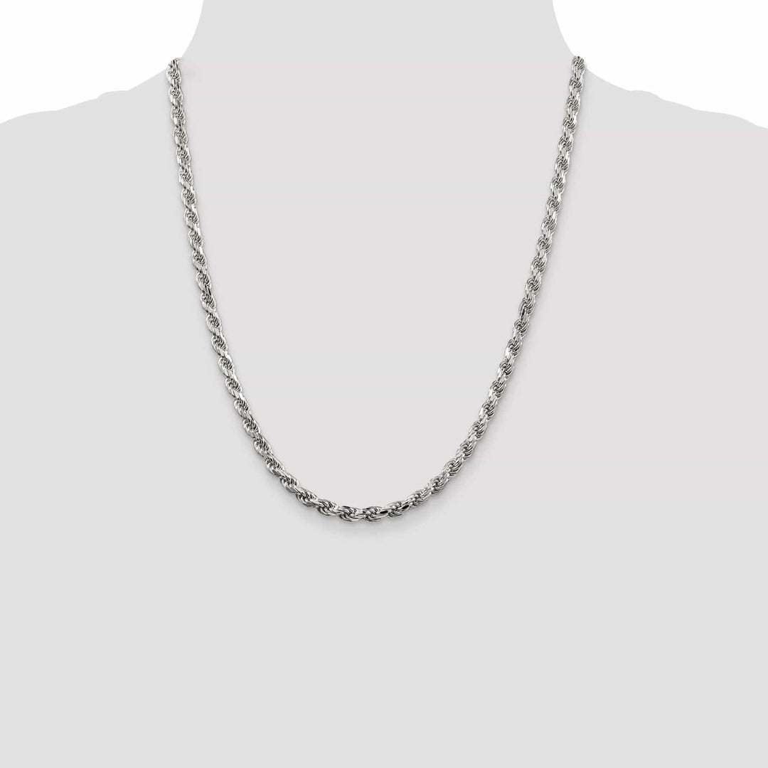 Lovely Rita's Bracelets Silver Polished D.C 4.75-mm Solid Rope Chain