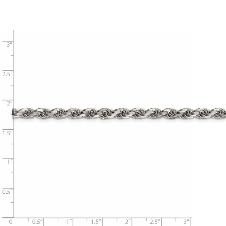 Lovely Rita's Bracelets Silver Polished D.C 4.75-mm Solid Rope Chain