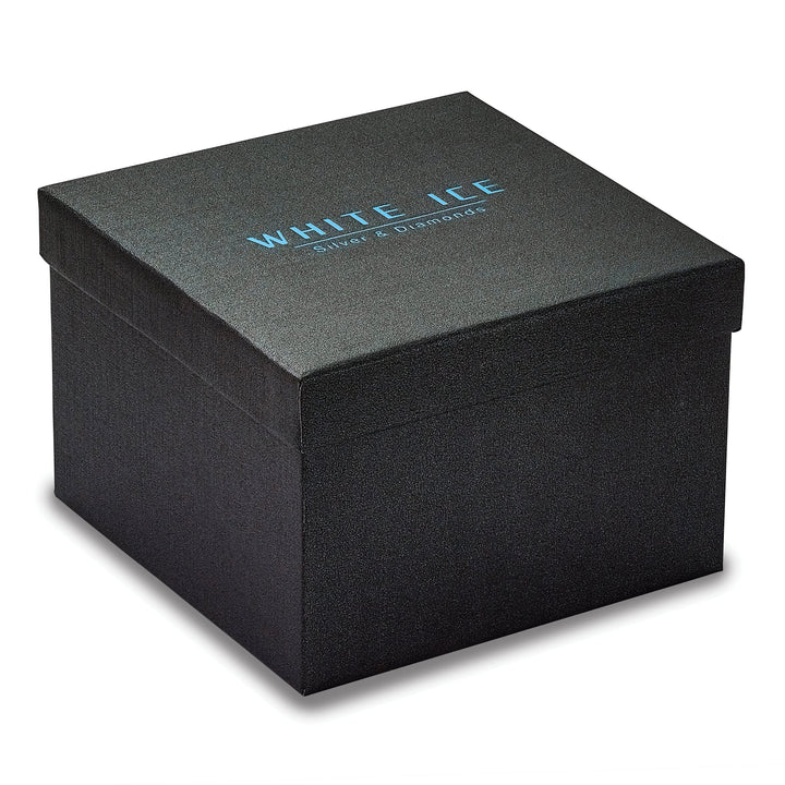 Lovely Rita's Bracelets Silver Polished Diamond White Ice Bangle