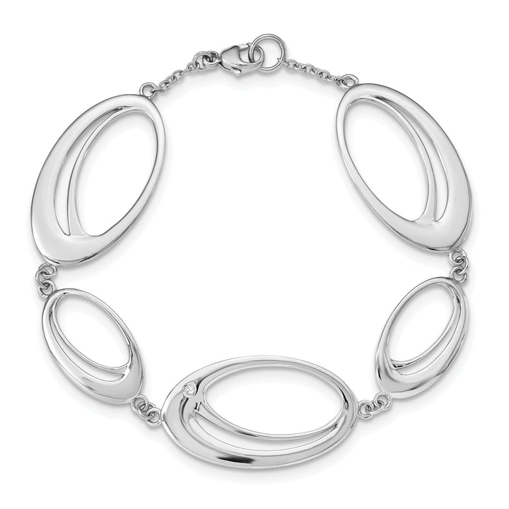 Lovely Rita's Bracelets Silver Polished Diamond White Ice Bracelet