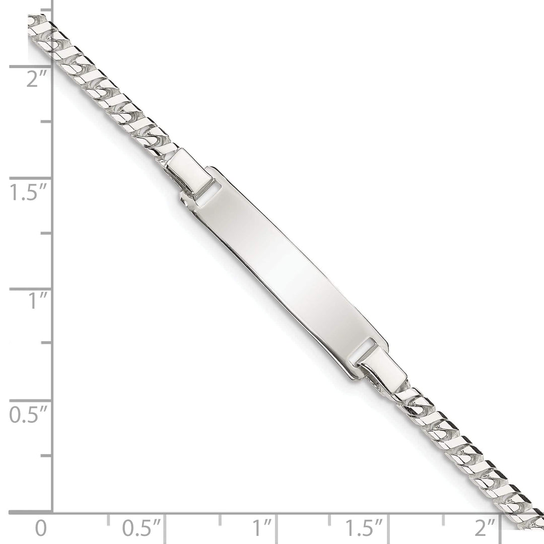 Lovely Rita's Bracelets Silver Polished Engravable Baby ID Bracelet