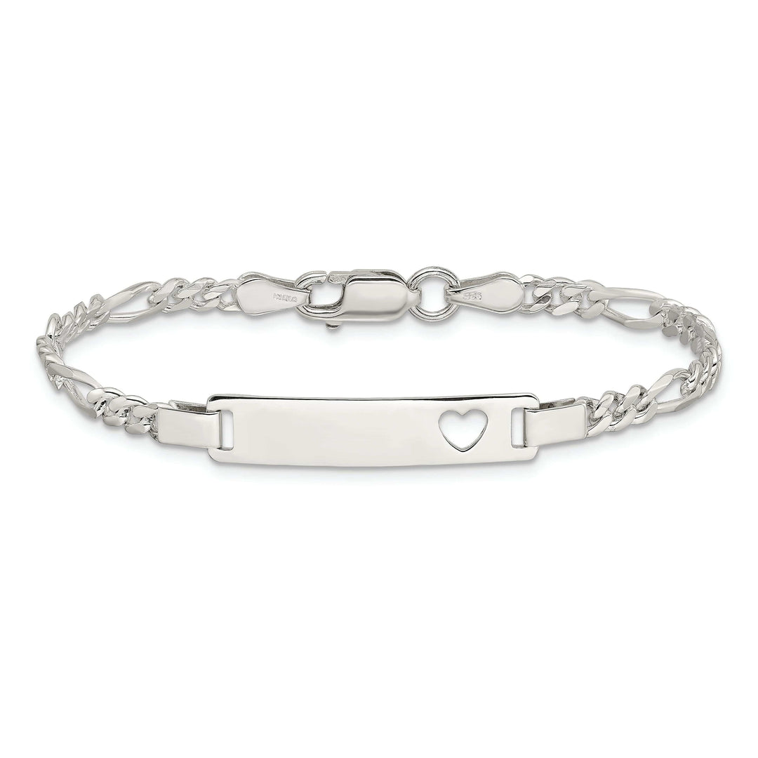 Lovely Rita's Bracelets Silver Polished Engravable Baby ID Bracelet
