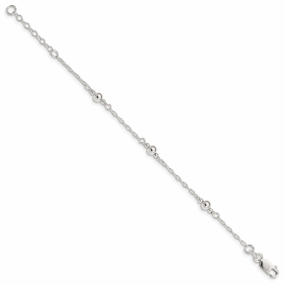 Lovely Rita's Bracelets Silver Polished Fancy Bead Childs Bracelet