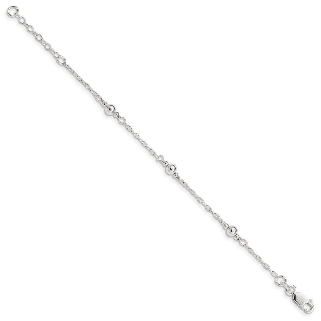 Lovely Rita's Bracelets Silver Polished Fancy Bead Childs Bracelet