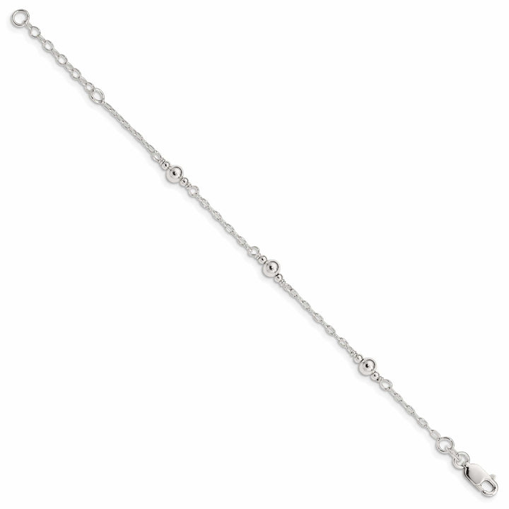 Lovely Rita's Bracelets Silver Polished Fancy Bead Childs Bracelet