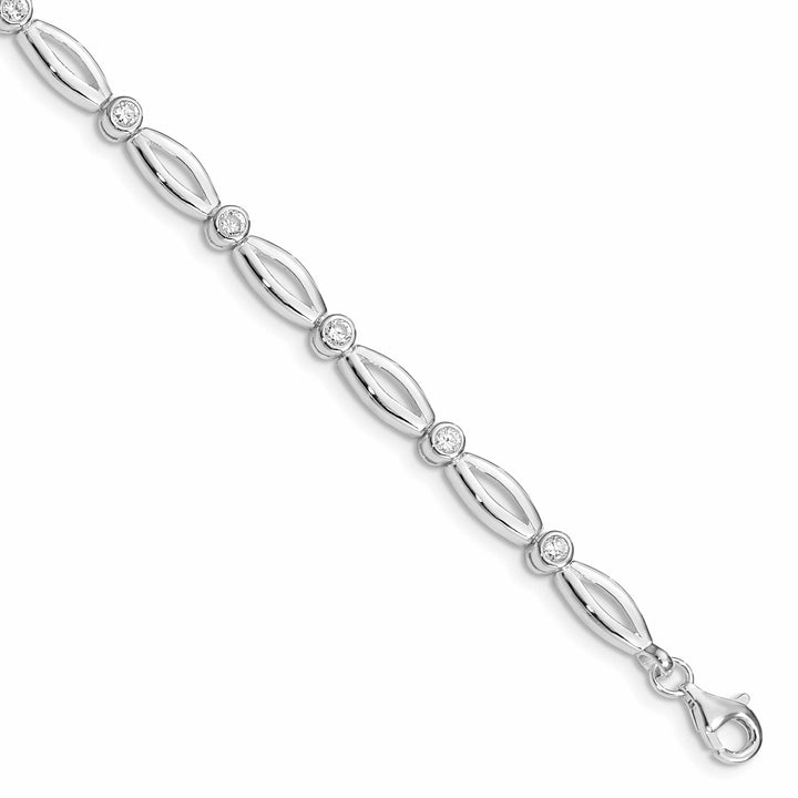 Lovely Rita's Bracelets Silver Polished Fancy Cubic Zirconia Bracelet