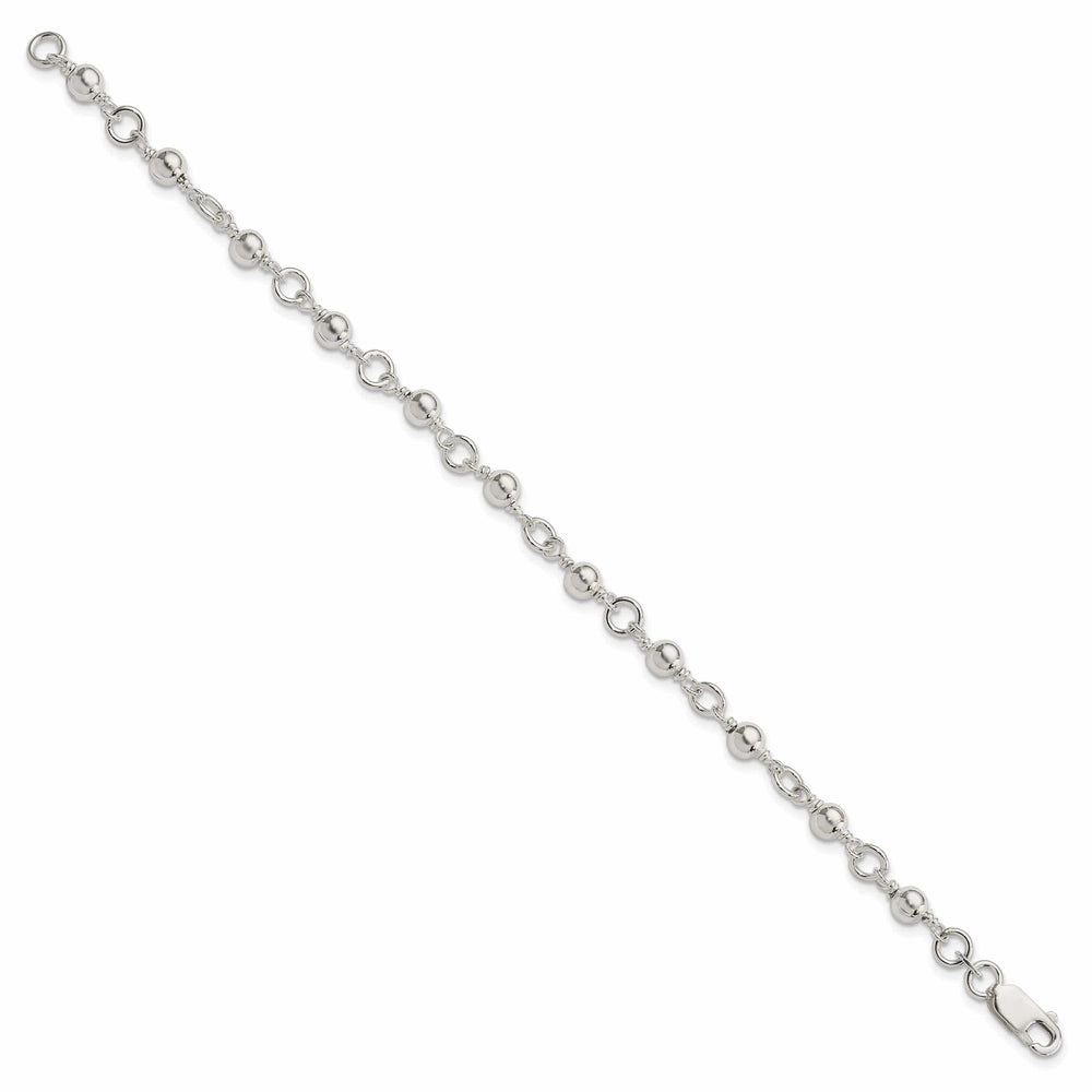 Lovely Rita's Bracelets Silver Polished Finish Bead and Ball Bracelet